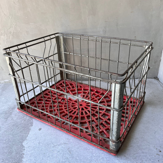 【’72 USA vintage】CARNATION LA ミルククレート 赤