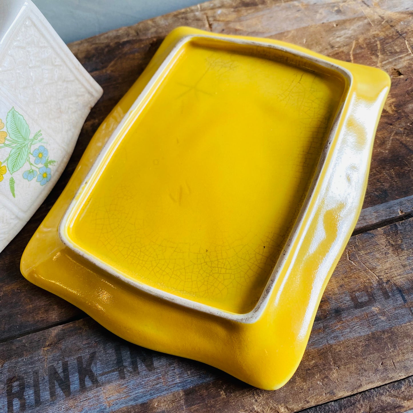 【vintage】cheese dish チーズディッシュ 皿