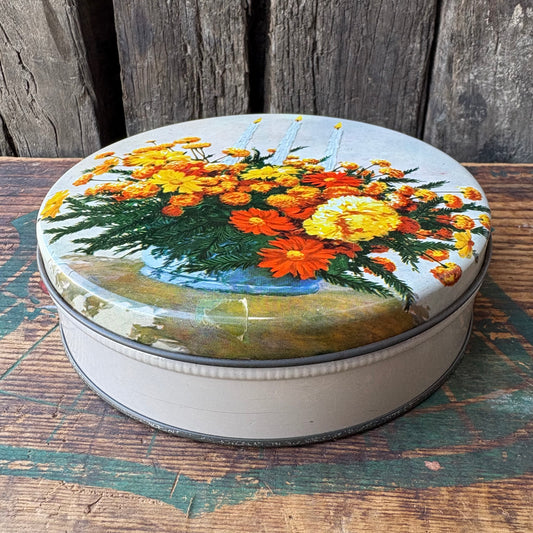 【USA vintage】Atlantic Can Co Flower can