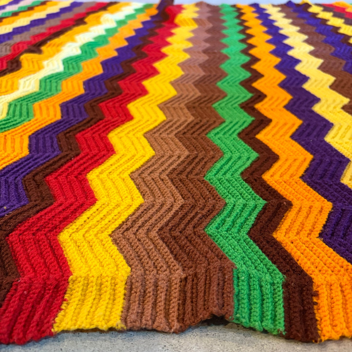 【USA vintage】granny blanket colorful