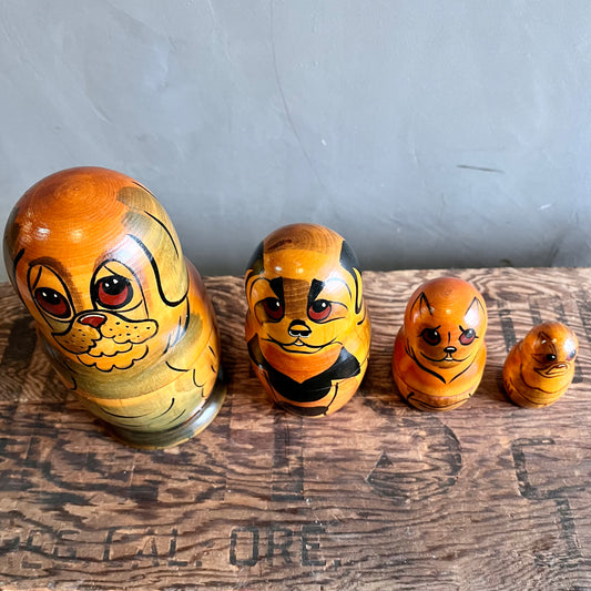 【vintage】Matryoshka犬のマトリョーシカ