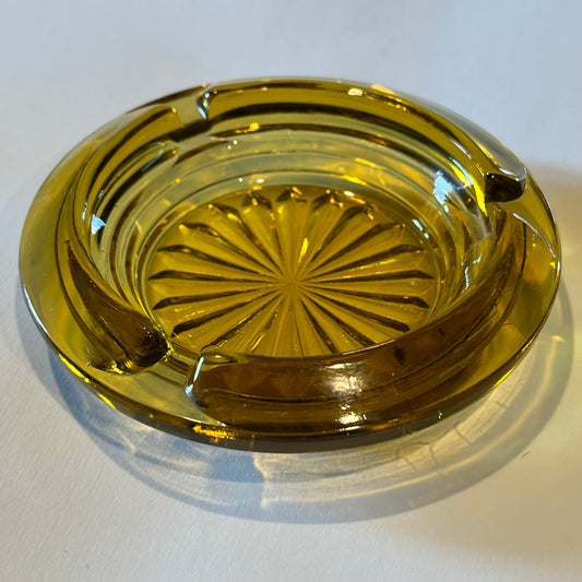【USA vintage】Ashtray アンバーガラス
