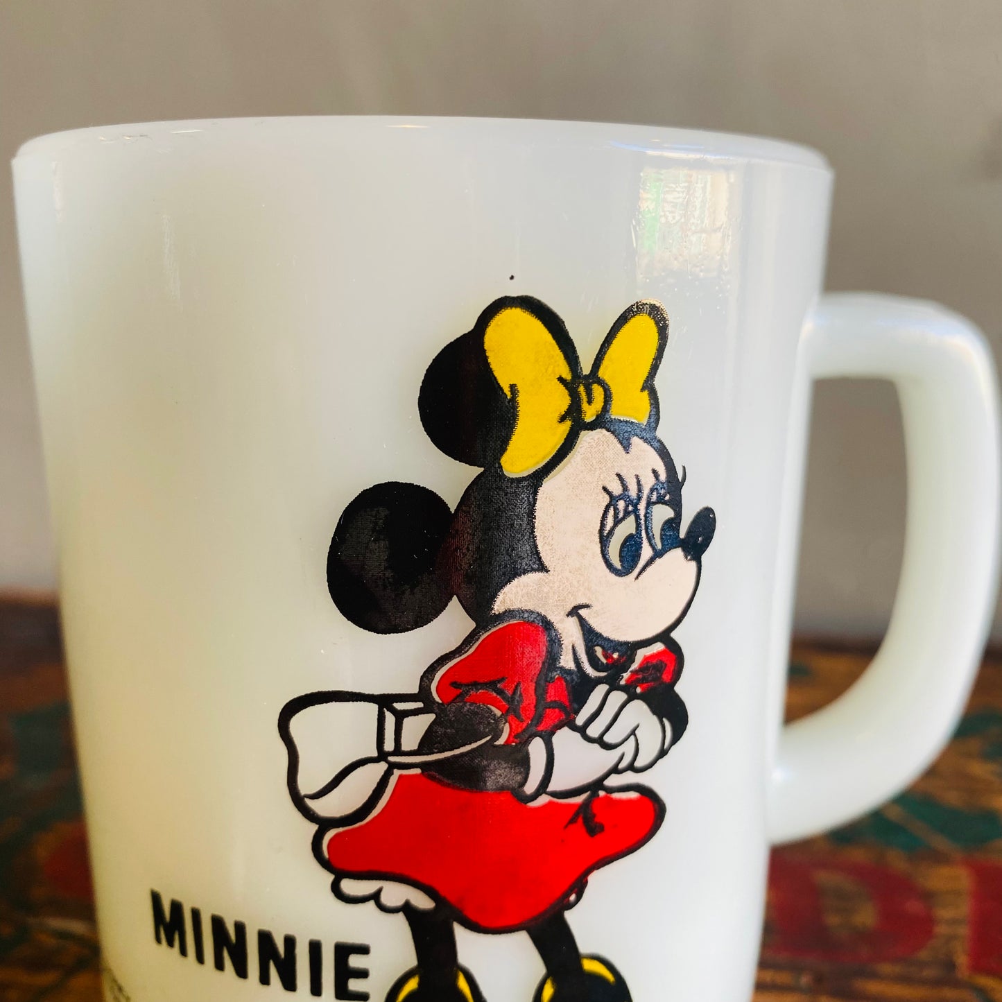【1980s USA vintage】Fire-King PEPSI Disney MINNIE
