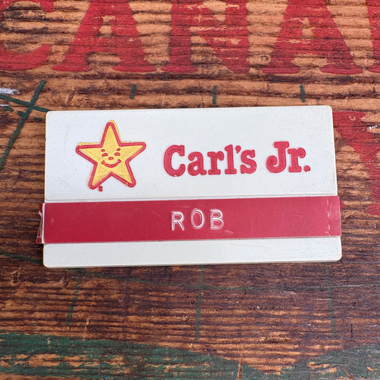 【USA vintage】Carl’s Jr name tag