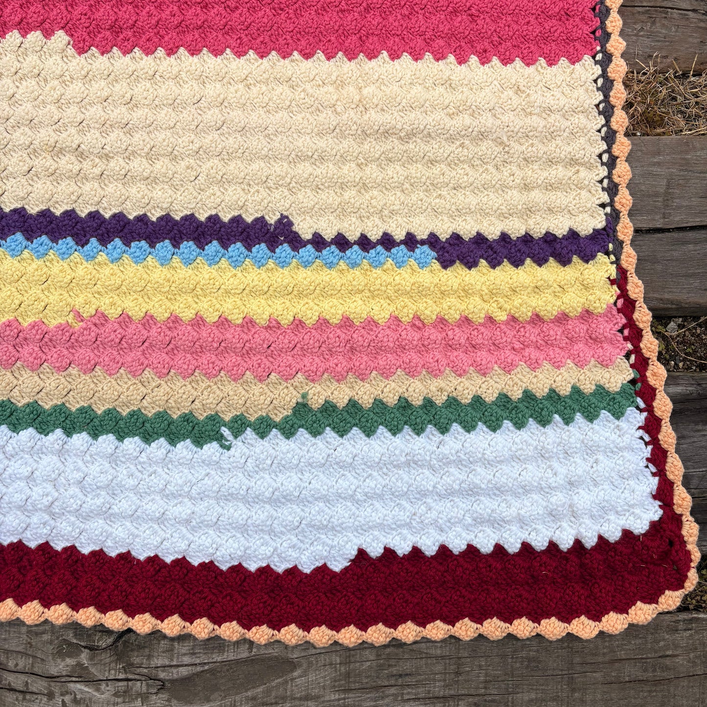 【USA vintage】granny blanket boarder