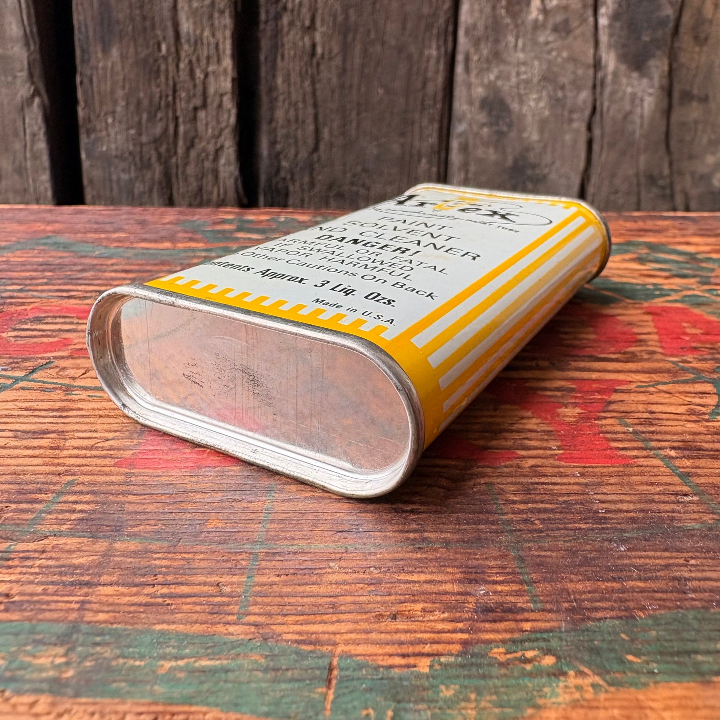 【1960s USA vintage】Artex cleaner can Yellow