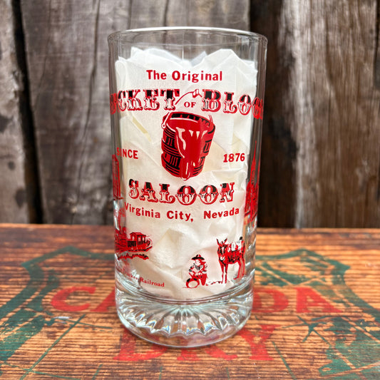 【USA vintage】BUCKET OF BLOOD SALOON beer mug cup