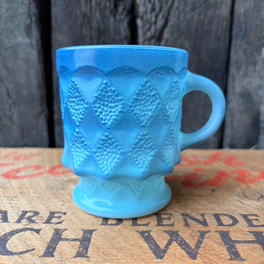 【1960s-1976 USA vintage】Fire-King Kimberley mug Blue