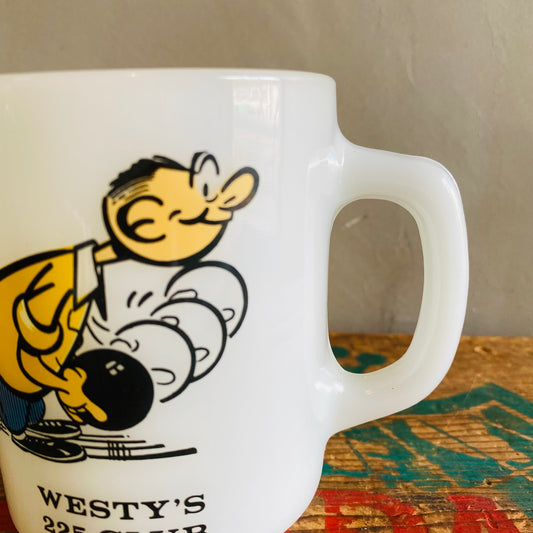 【1977- USA vintage】 Fire-King アドマグ ボウリング