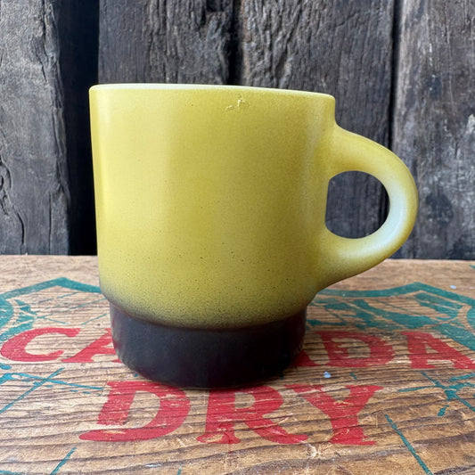 【1960s USA vintage】Fire-King mug Yellow×Black mugcup