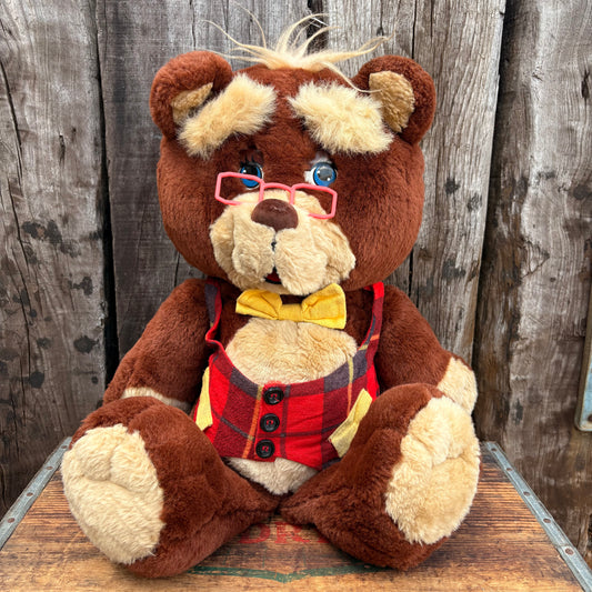 【1985 USA vintage】Lewis Galoob Toys Mr. Smarty Talking Bear