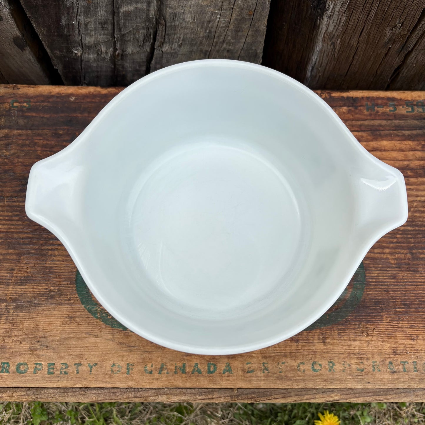 【1960s USA vintage】Green Square Flower Casserole
