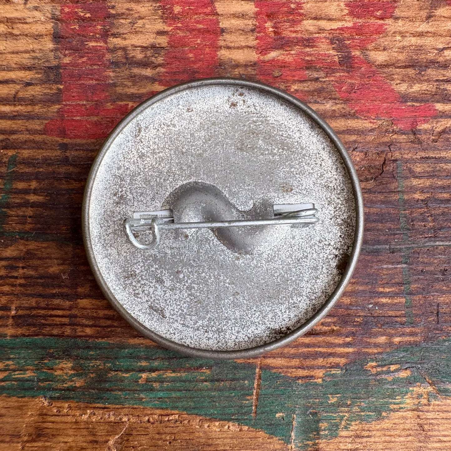【USA vintage】PINBACK BUTTON smiley milk 缶バッジ