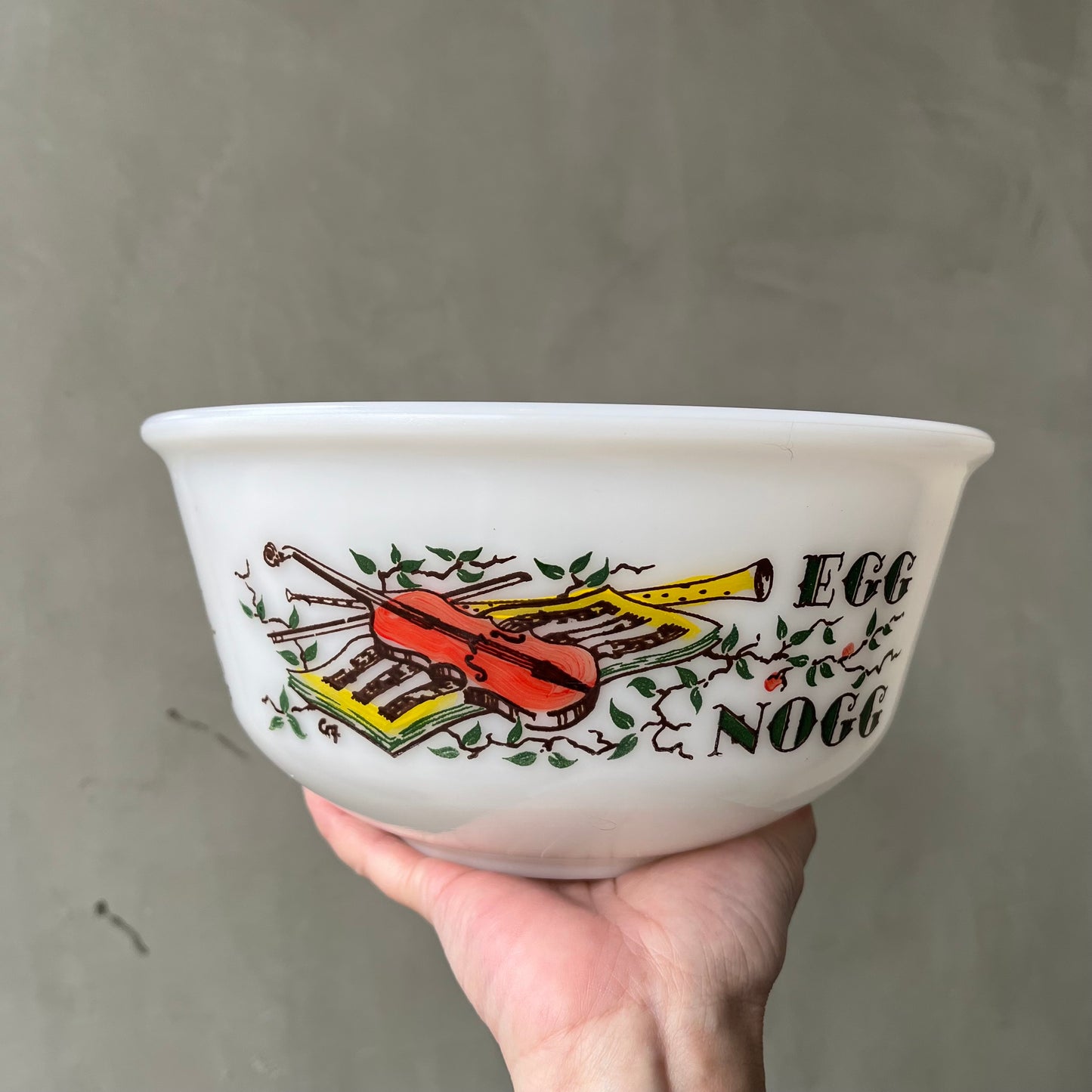 【USA vintage】HAZEL ATLAS Punch Bowl EGG NOGG
