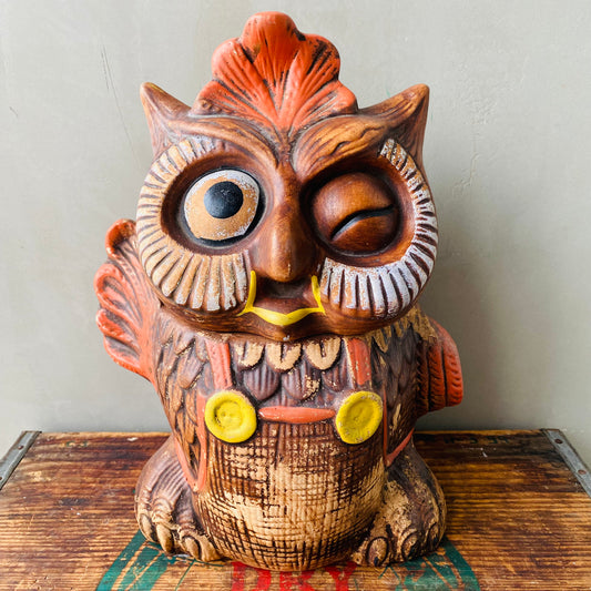 【1960s USA vintage 】owl cookie jar