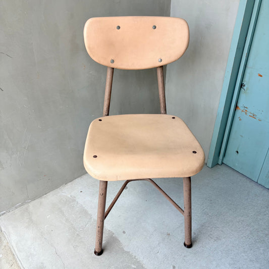 【1960s-1970s USA vintage】 School Chair Ivory