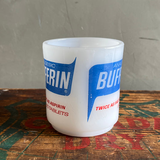 【USA vintage】GLASBAKE BUFFERIN アドバタイジング マグカップ