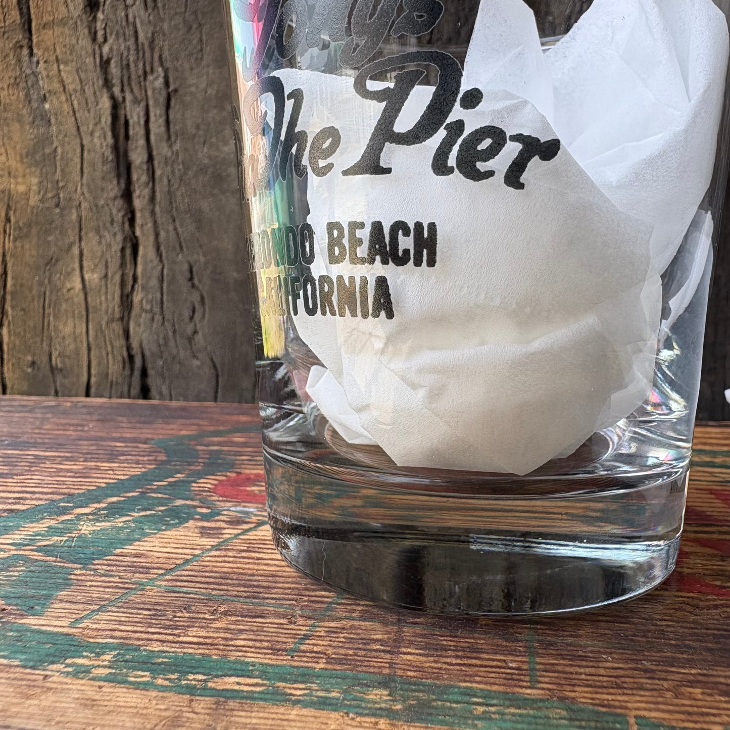 【USA vintage】Tony's on the Pier Souvenir glass