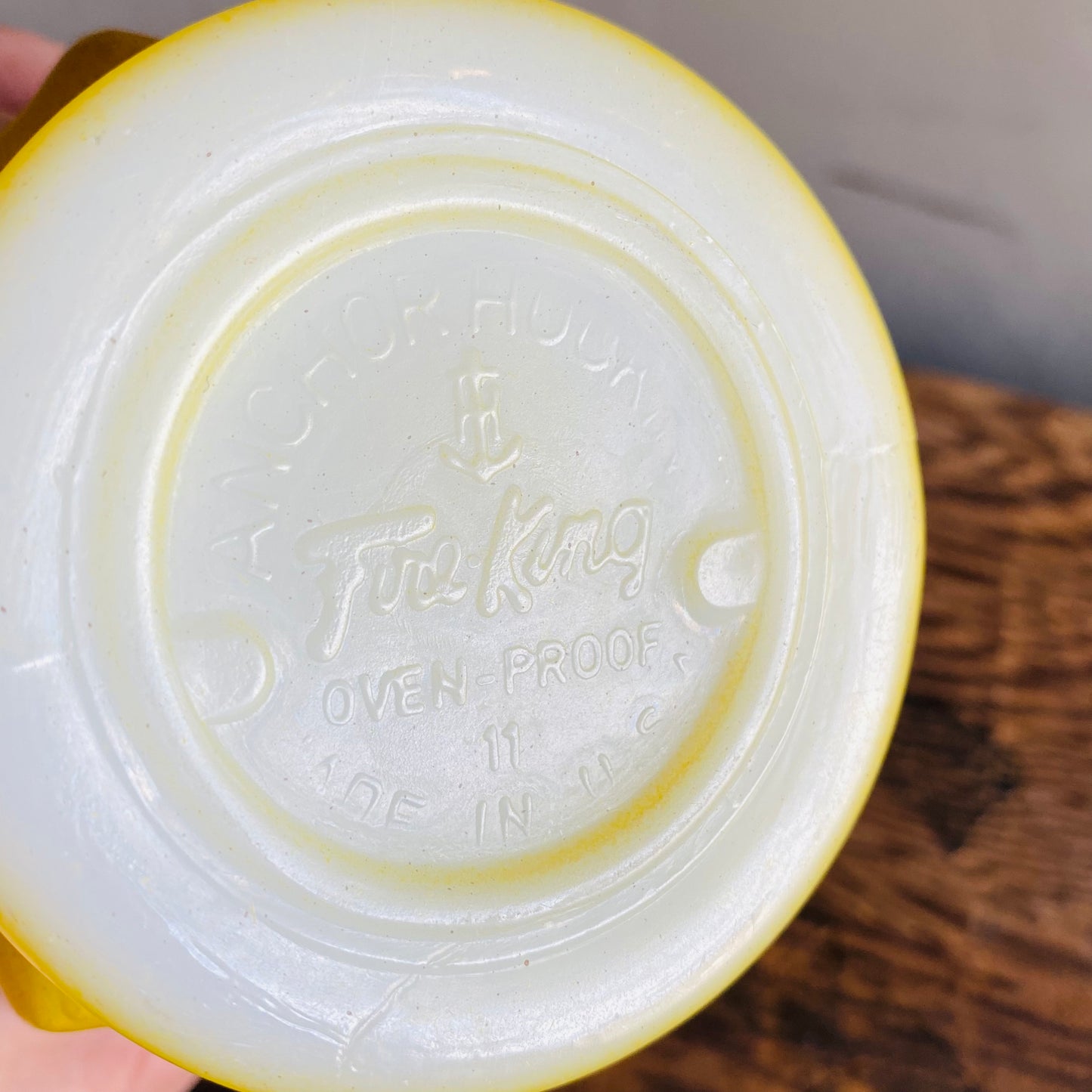 【USA vintage】 FIRE KING キンバリー イエロー