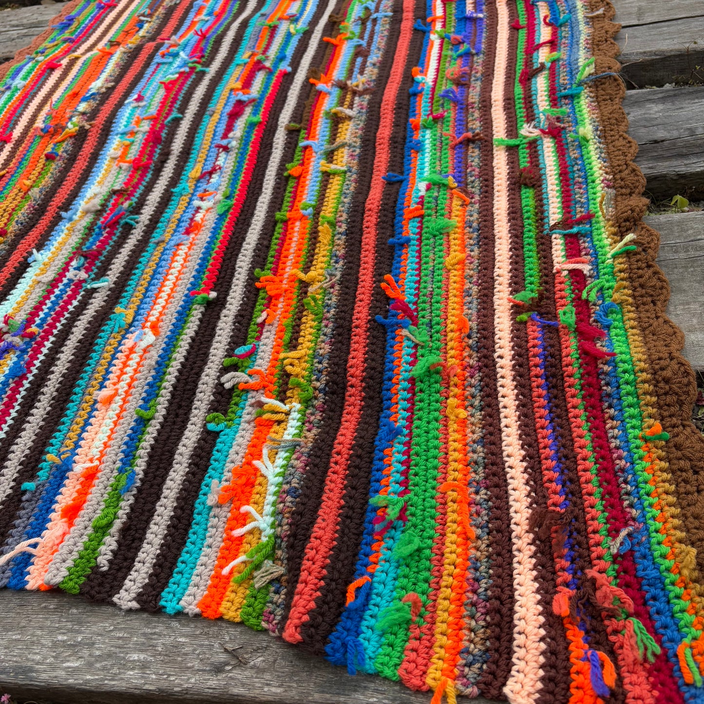 【USA vintage】granny blanket colorful