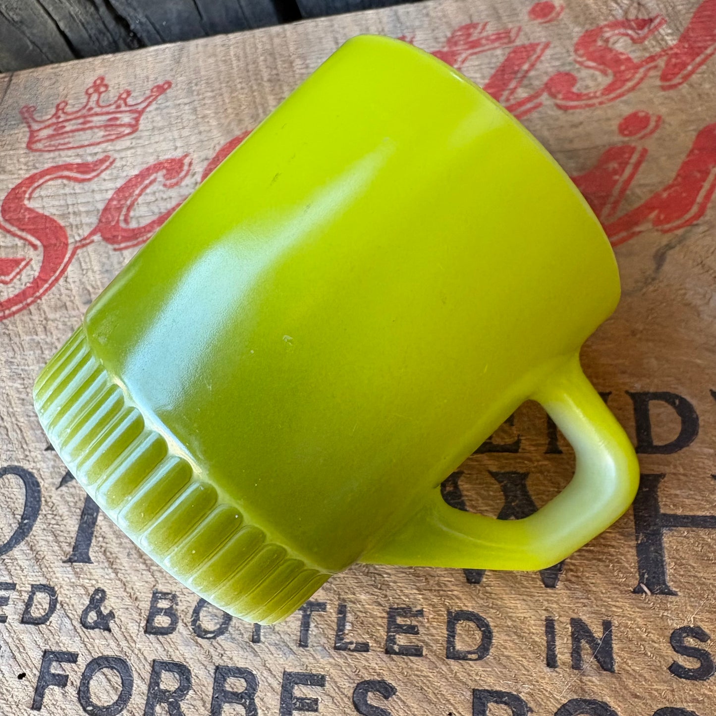 【1960-1976 USA vintage】Fire-King ribbed bottom Mugcup