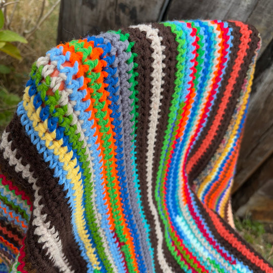 【USA vintage】granny blanket colorful