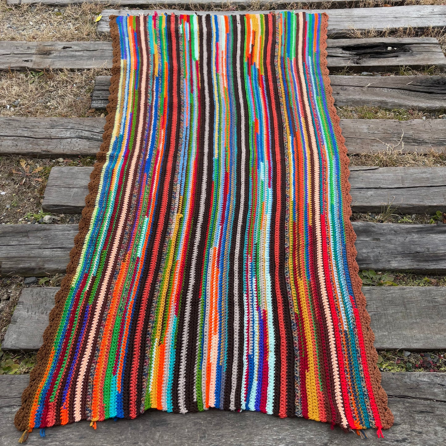 【USA vintage】granny blanket colorful