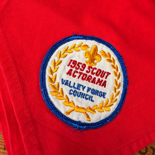 【1950s USA vintage】VALLEY FORGE COUNCIL 1959 SCOUT VICTORAMA Boy Scout Neckerchief