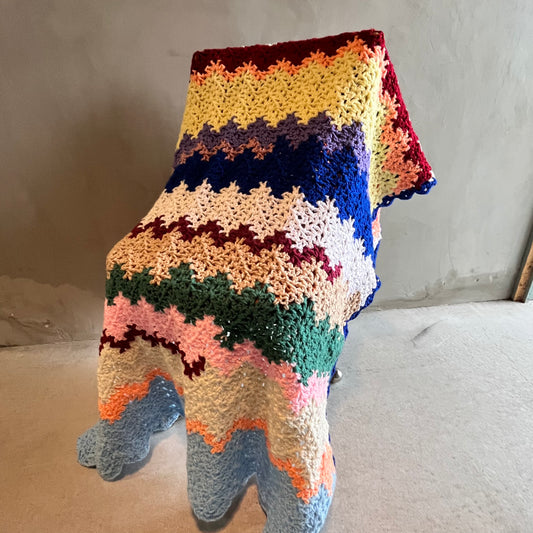 【USA vintage】グラニーブランケット カラフル おくるみ