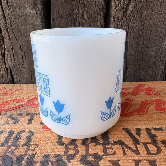 【USA vintage】GLASBAKE mug Tulip HAVE A NICE DAY