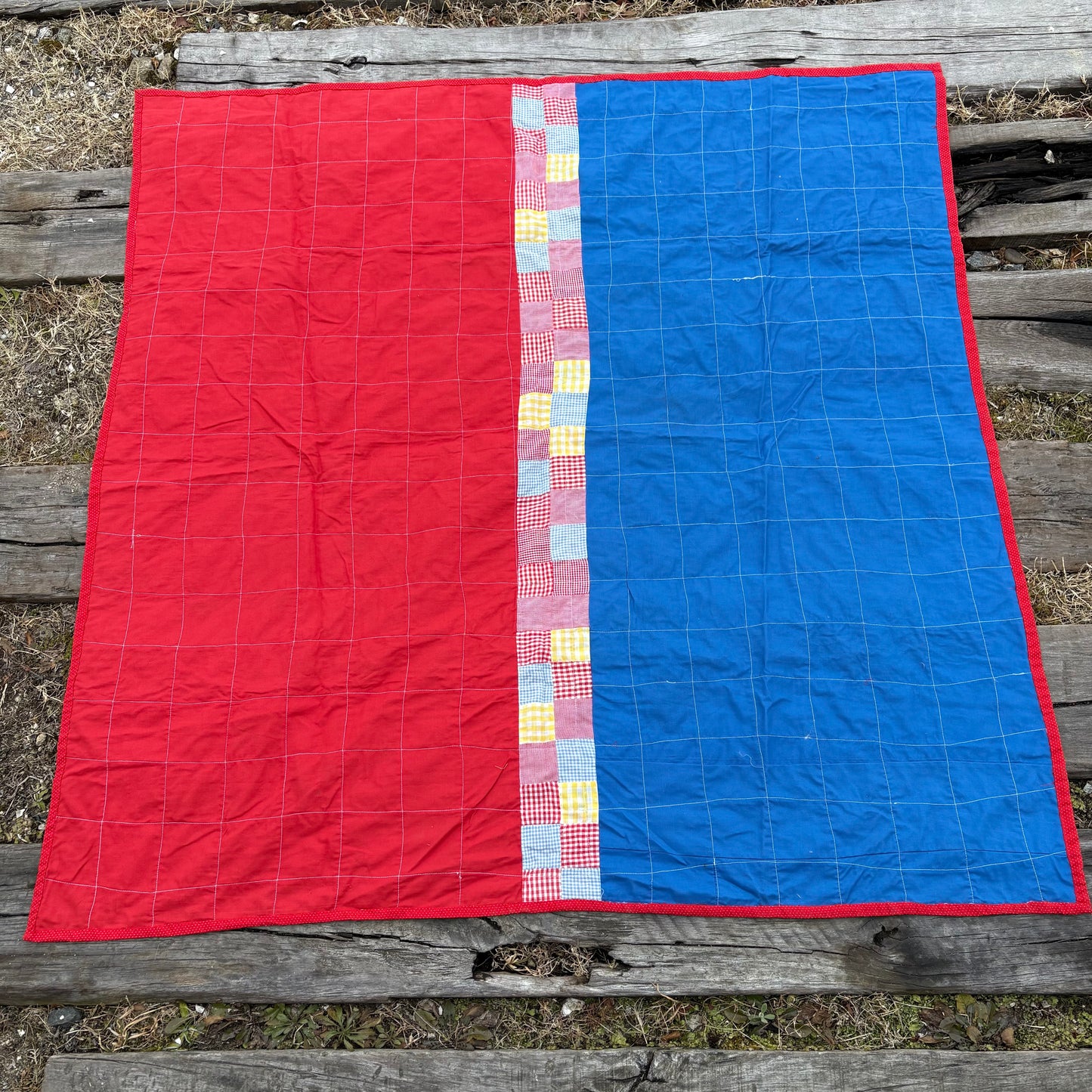 【USA vintage】patchwork fabric mulchcover