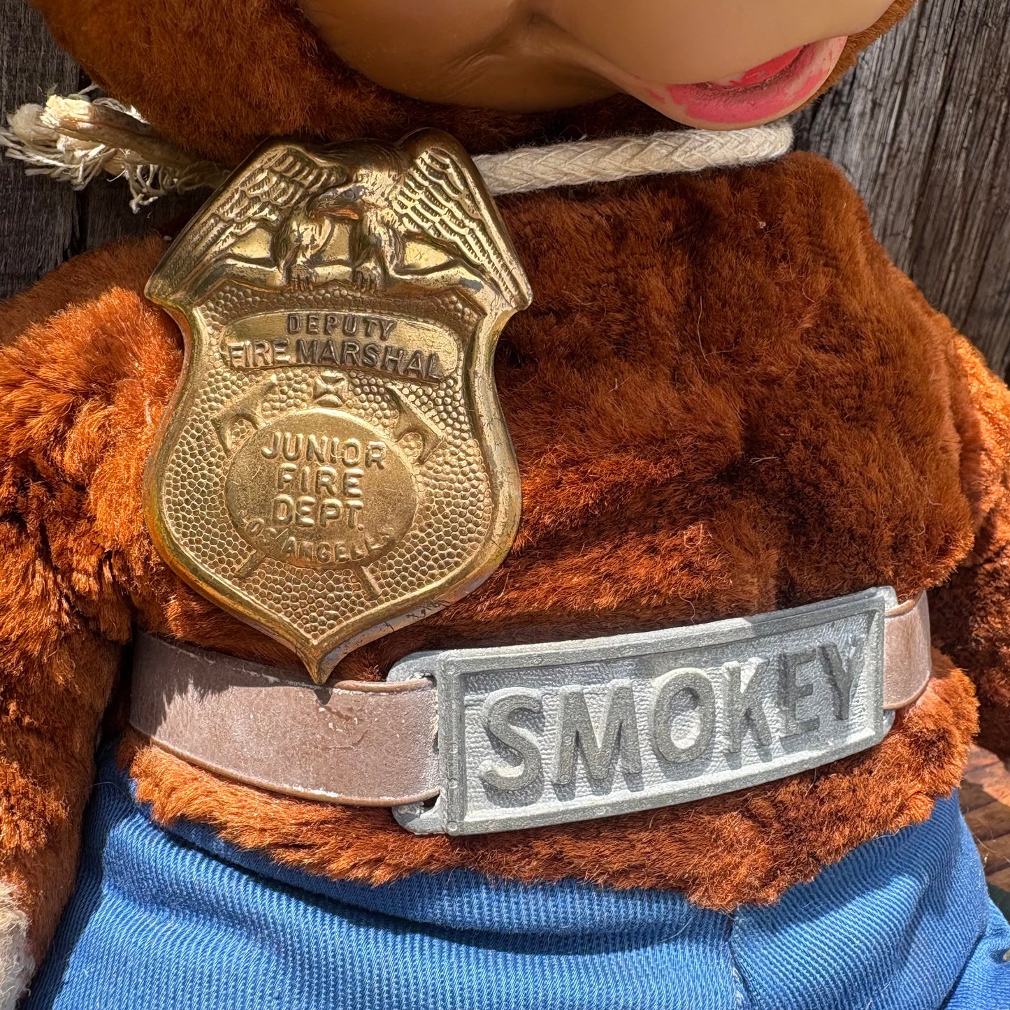 【1950s USA vintage】smoky bear rubber face doll