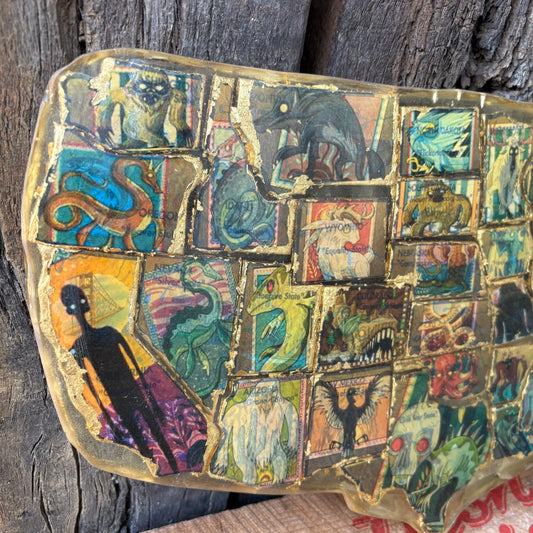 【1950s60s USA vintage】United States Map Art Object