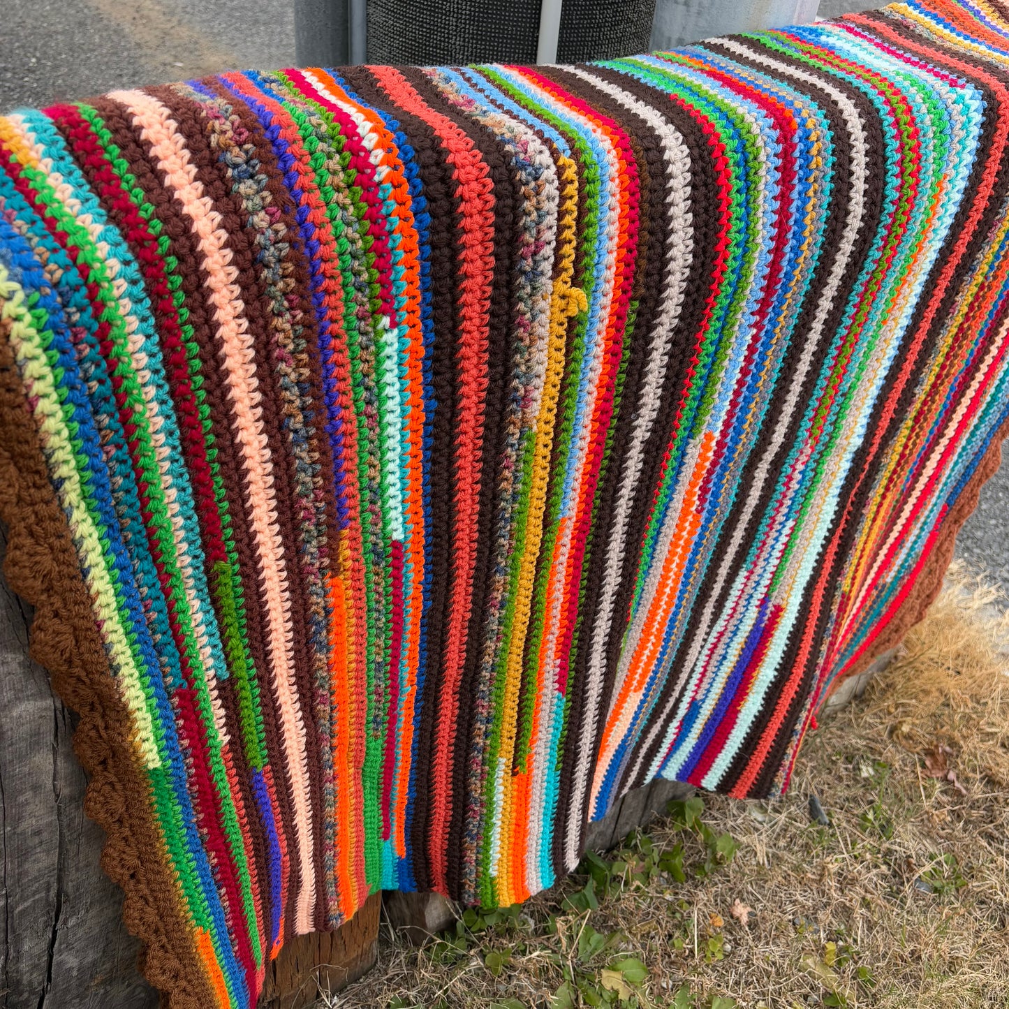 【USA vintage】granny blanket colorful