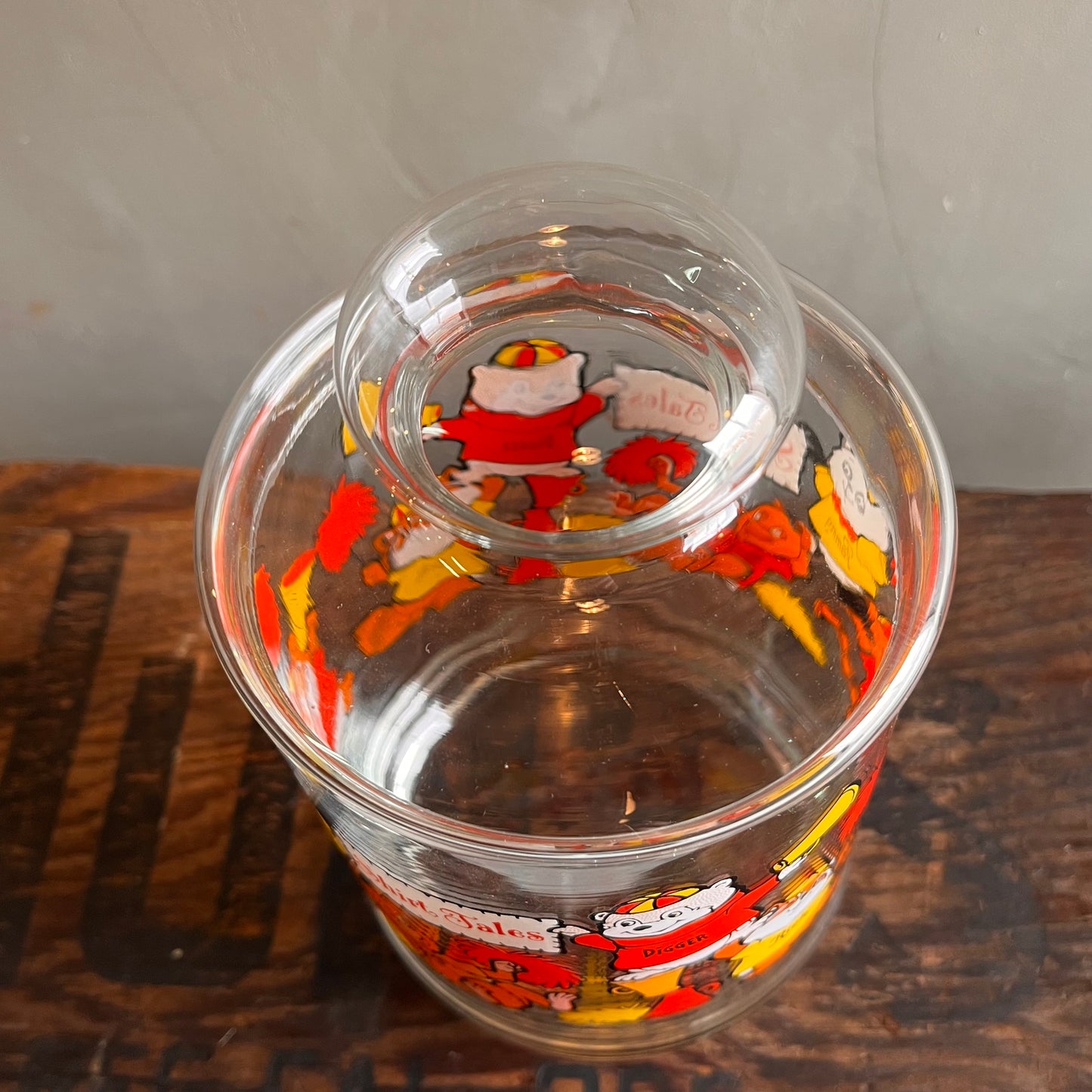 【USA 80s】Hallmark
Shirt Tales Glass Candy Jar ガラスジャー