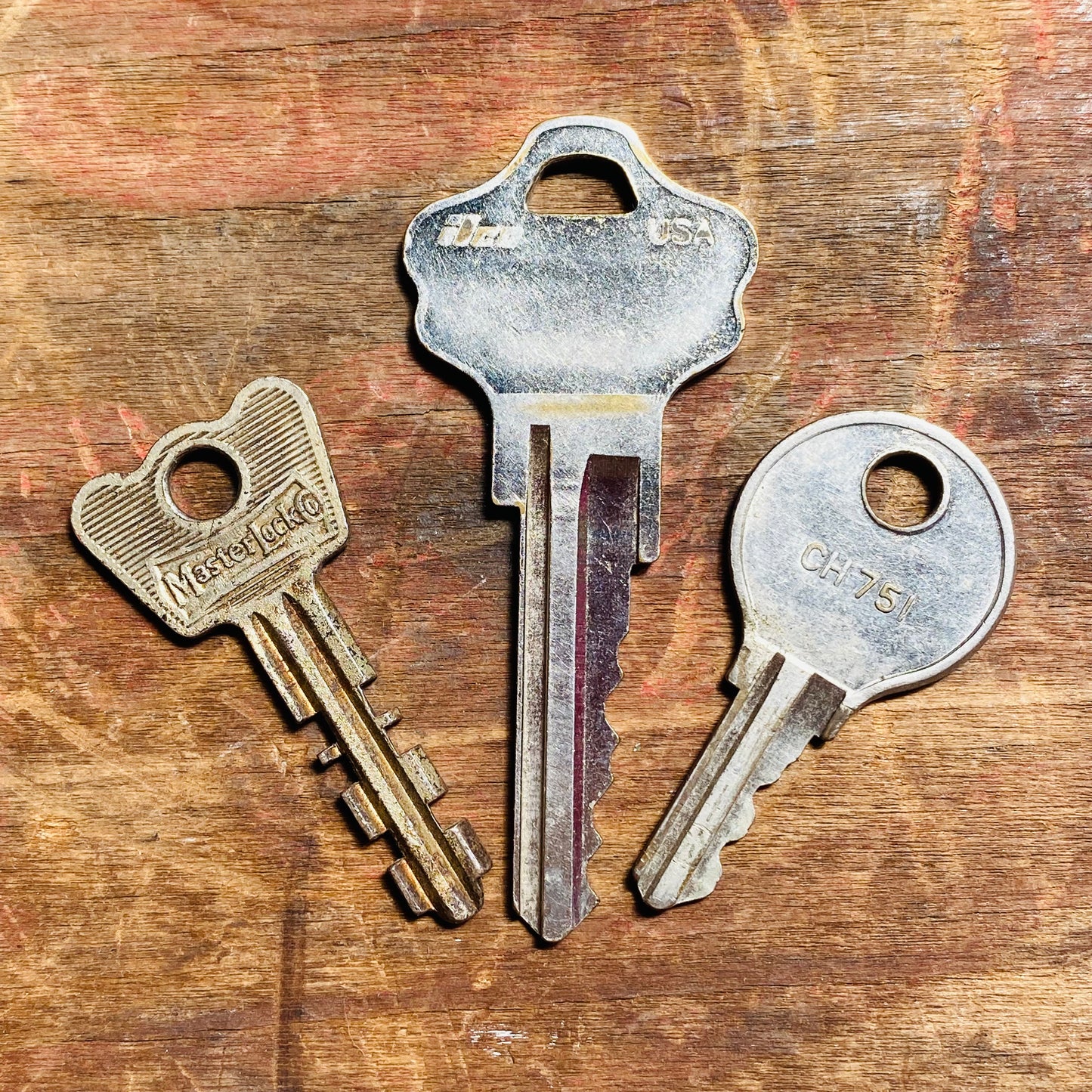 【USA vintage】鍵3本セット キー アンティーク ①