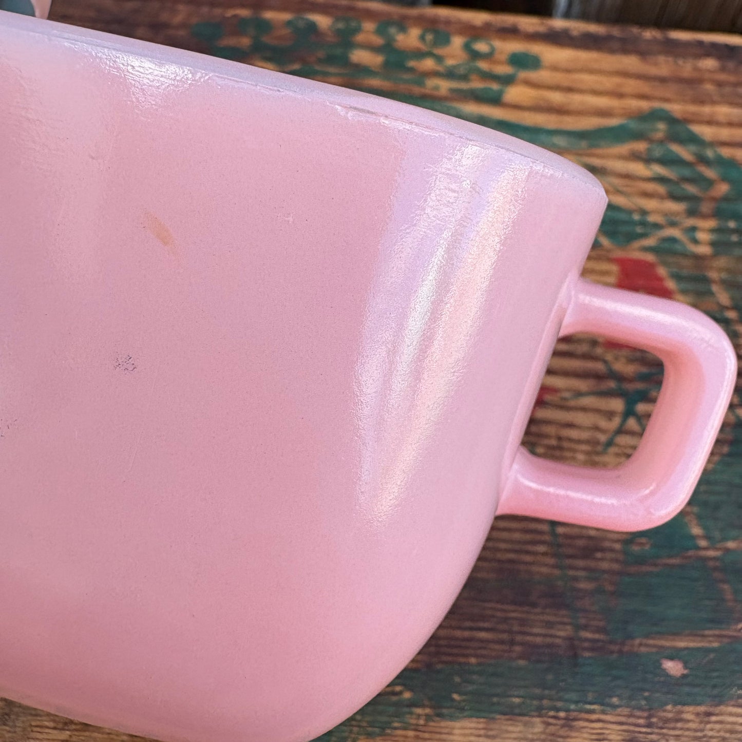 【1960s USA vintage】Glasbake soup mug pink
