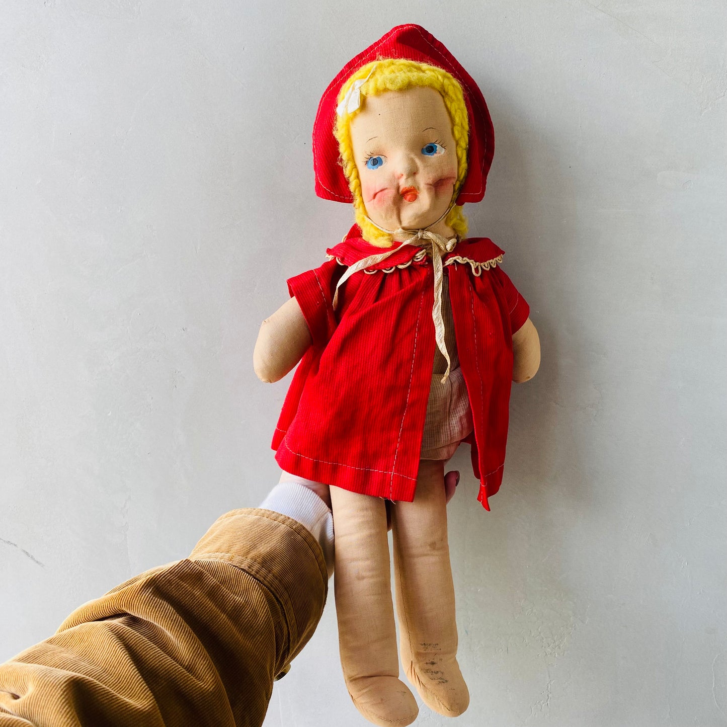 【1940s USA vintage】Little Red Riding Hood vintage doll