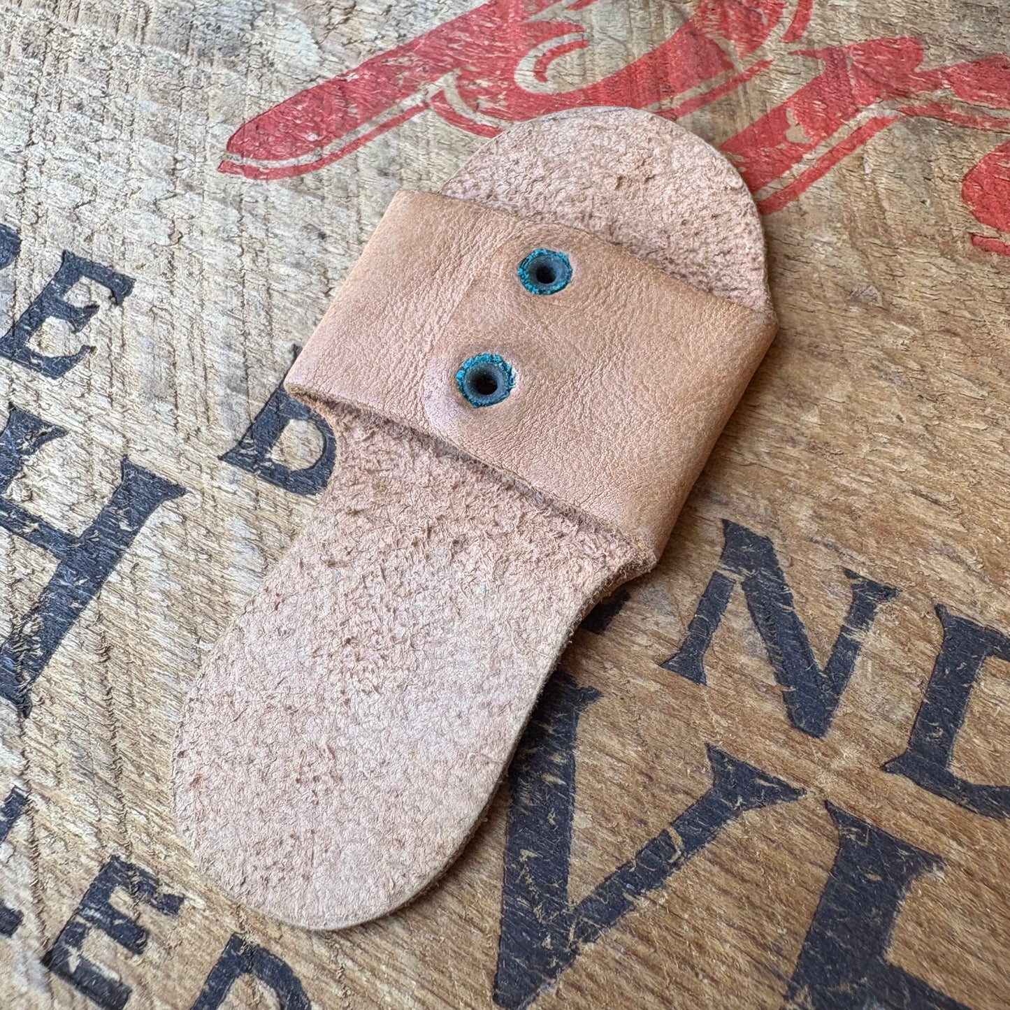 【USA vintage】Boy Scouts of America I MADE IT! Leather Neckerchief Slide