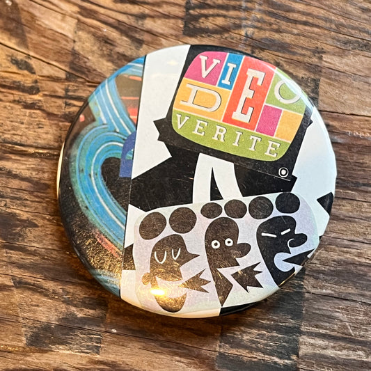 【USA vintage】缶バッジ VIDEO VERITE