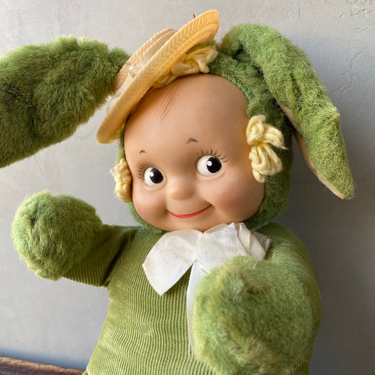 【1940s-1950s USA vintage】knicker bocker BUNNY KUDDLES rubber face doll