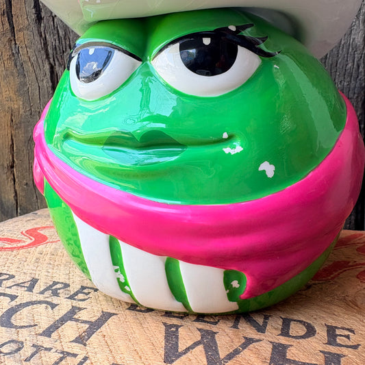 【2000s USA】 m&m’s Green Girl Ceramic Cookie Jar