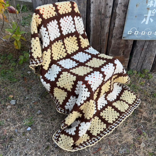 【USA vintage】granny blanket square