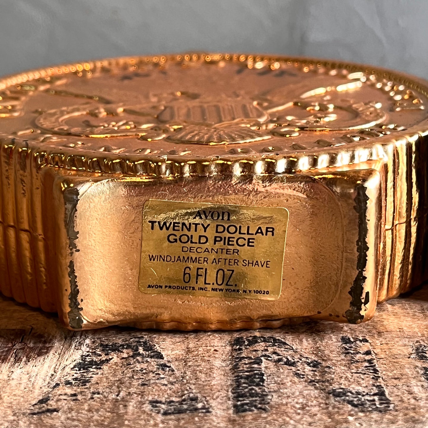 【USA vintage】AVON 20 Dollar Gold Piece Bottle