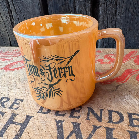 【1951-1960 USA vintage】Fire-King “Peach Lustre” Tom & Jerry Mugcup