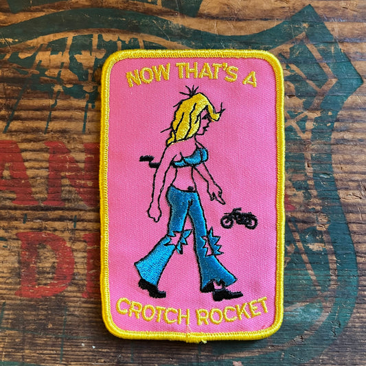 【USA vintage】ワッペン NOW THAT’S A CROTCH ROCKET