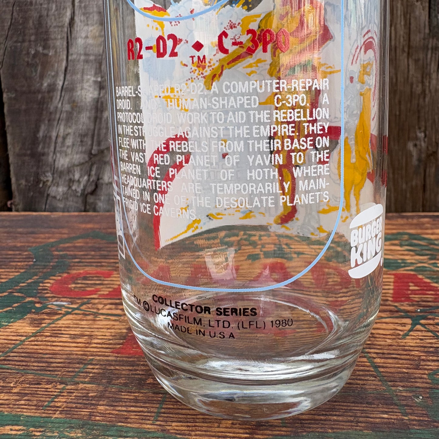 【1980 USA vintage】BURGER KING STAR WARS glass