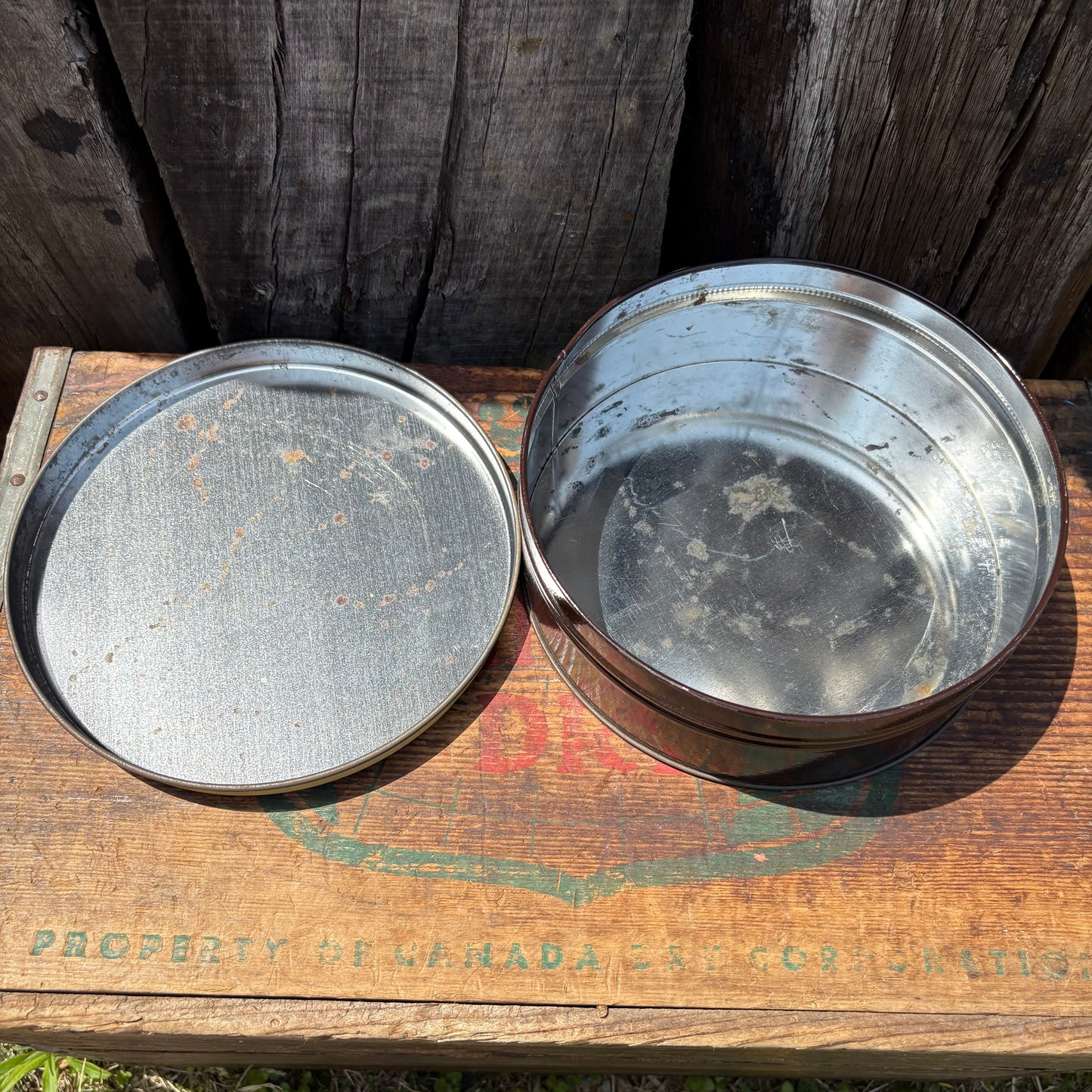 【1970s USA vintage 】Flower tin can