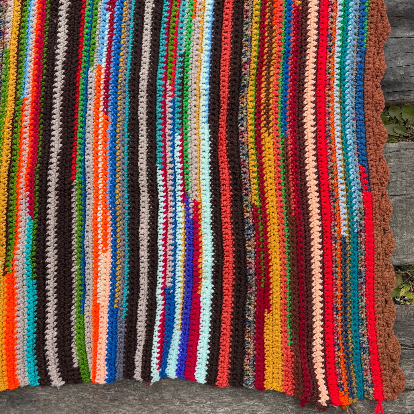 【USA vintage】granny blanket colorful