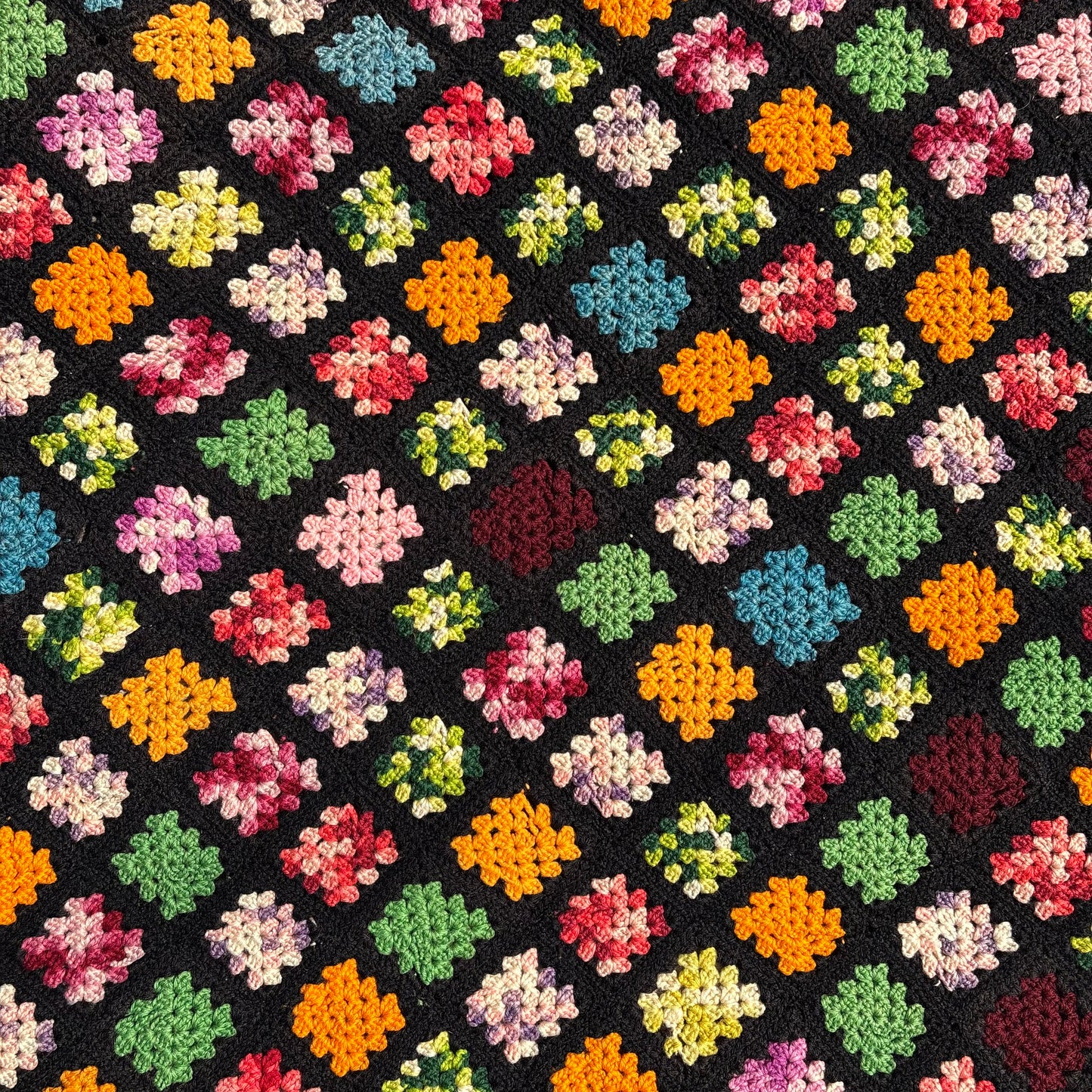 【USA vintage】Granny Square Blanket